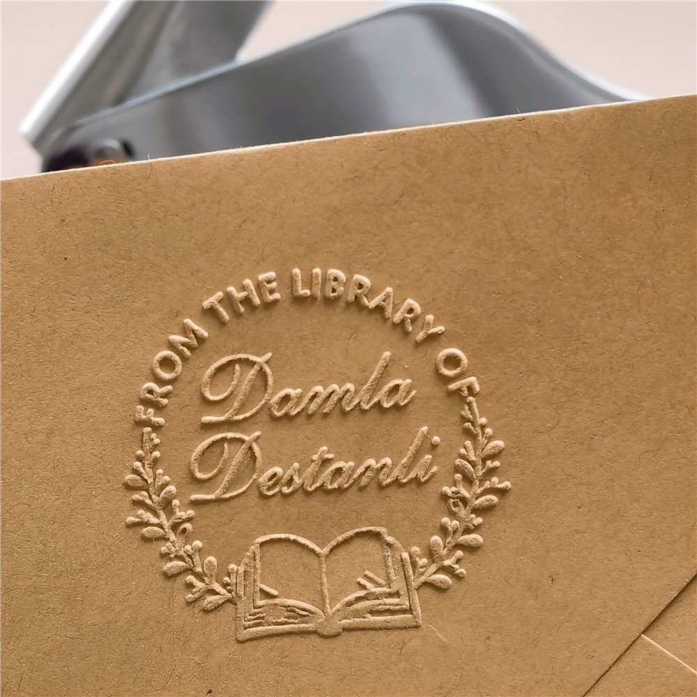 

Personalized Book Embosser Custom Library Embosser Seal Customized This Book Belongs To,Custom Book Stamp from the library of