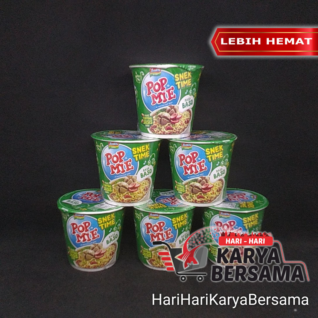 

MAKANAN MI INSTAN POP MIE MINI CUP BASO SAPI PACK 6'S X 38GR