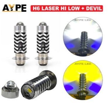 PROMO CUCI GUDANG LAMPU UTAMA DEPAN SUPER TERANGLED LASER D2 H4,H6 AC DC 9-80V BEBEK UNIVERSAL