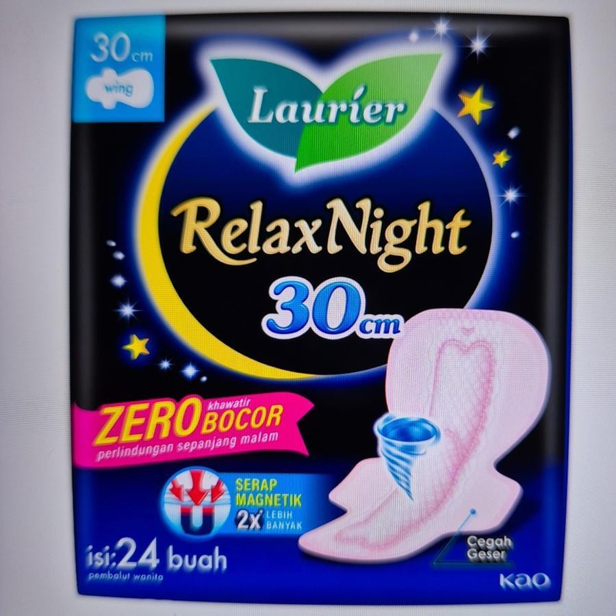 Laurier RELAX NIGHT WING Softex Dewasa 30cm ( isi 24 )