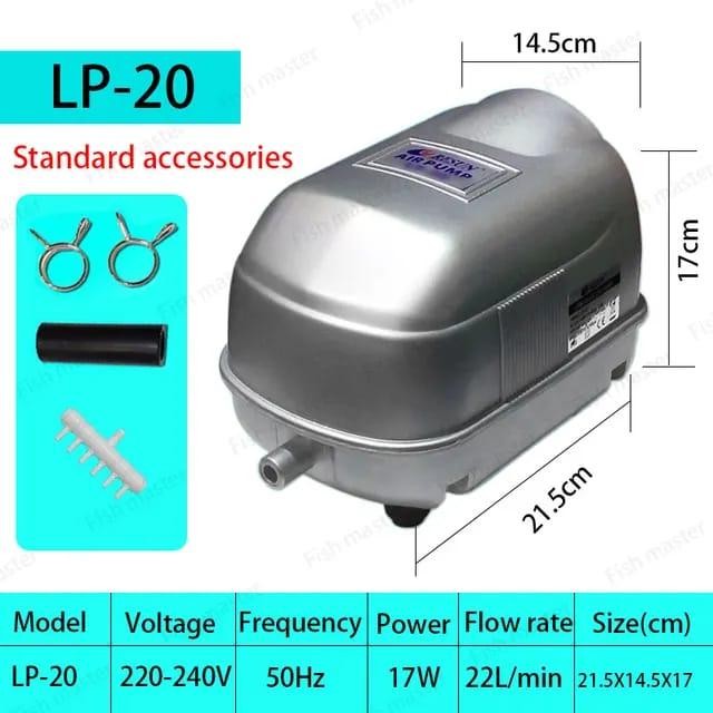 Pompa udara aerator aquarium kolam tidak berisik low noise air pump hi blow Resun LP 200 100 60 40 2