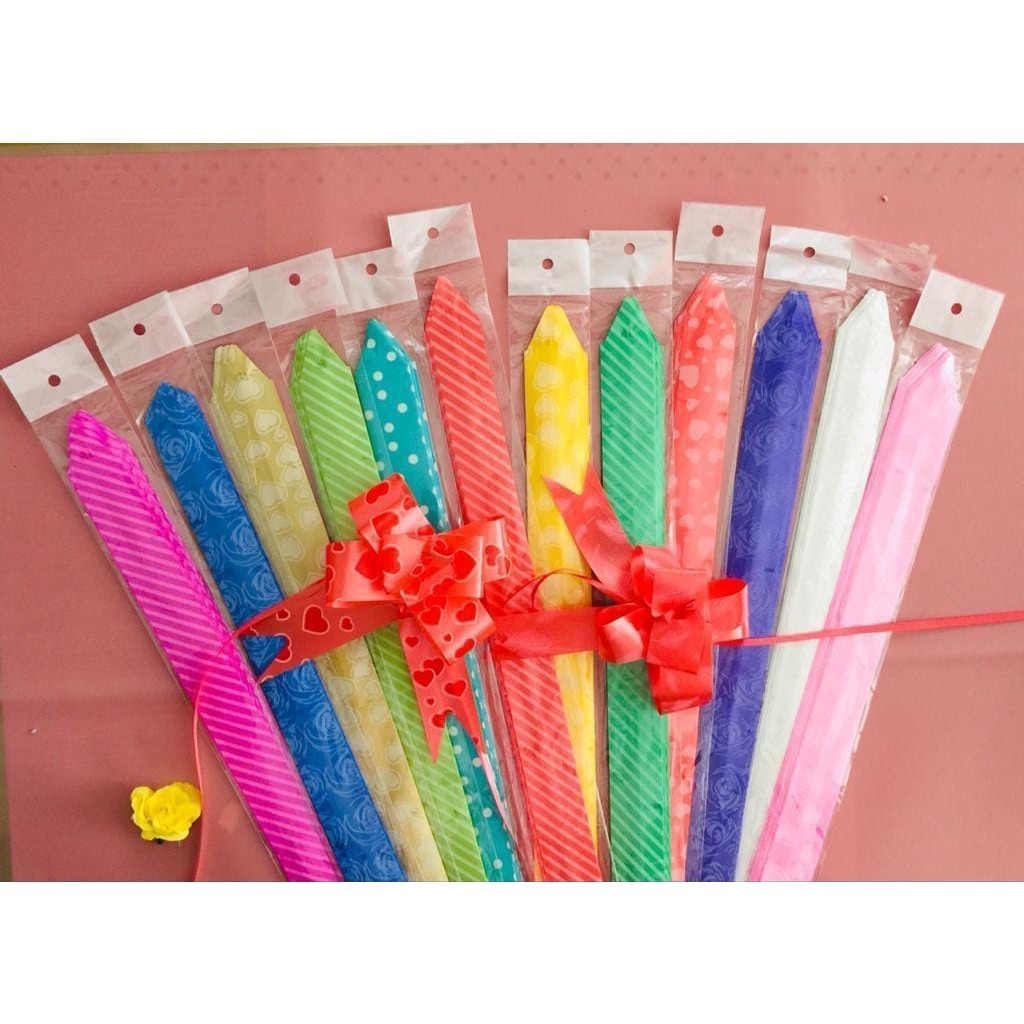 

*AJS* (1 PLASTIK ISI 20 PACK) PITA TARIK SERUT MOTIF WARNA WARNI 28mm 30 mm