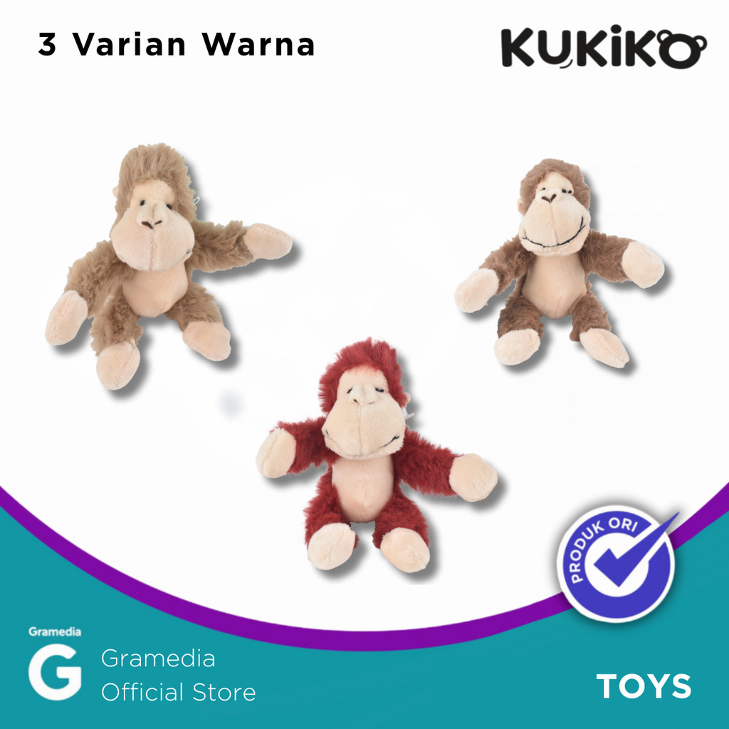 Kukiko Keychain Plush Monkey Red Yj3052