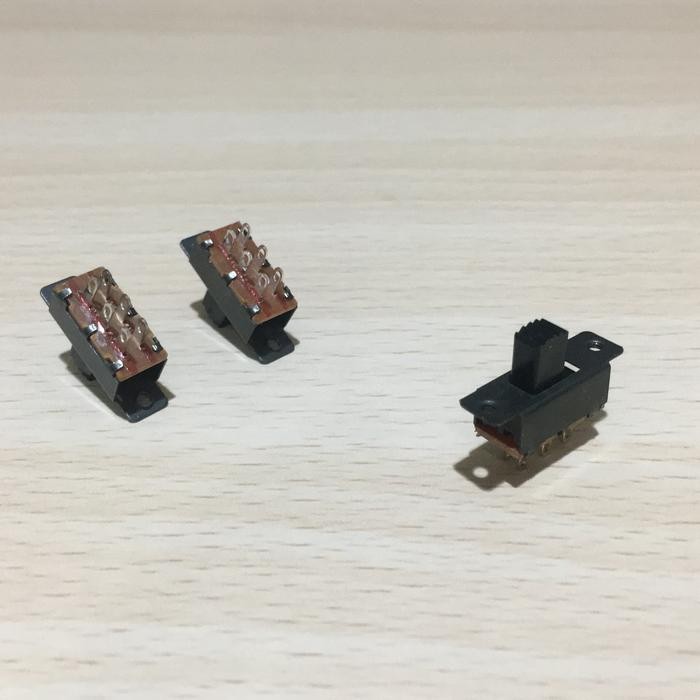 ZL99 SWITCH SLIDE SAKLAR GESER ON OFF DPDT 2x3 6 PIN 0.5A 50V KECIL