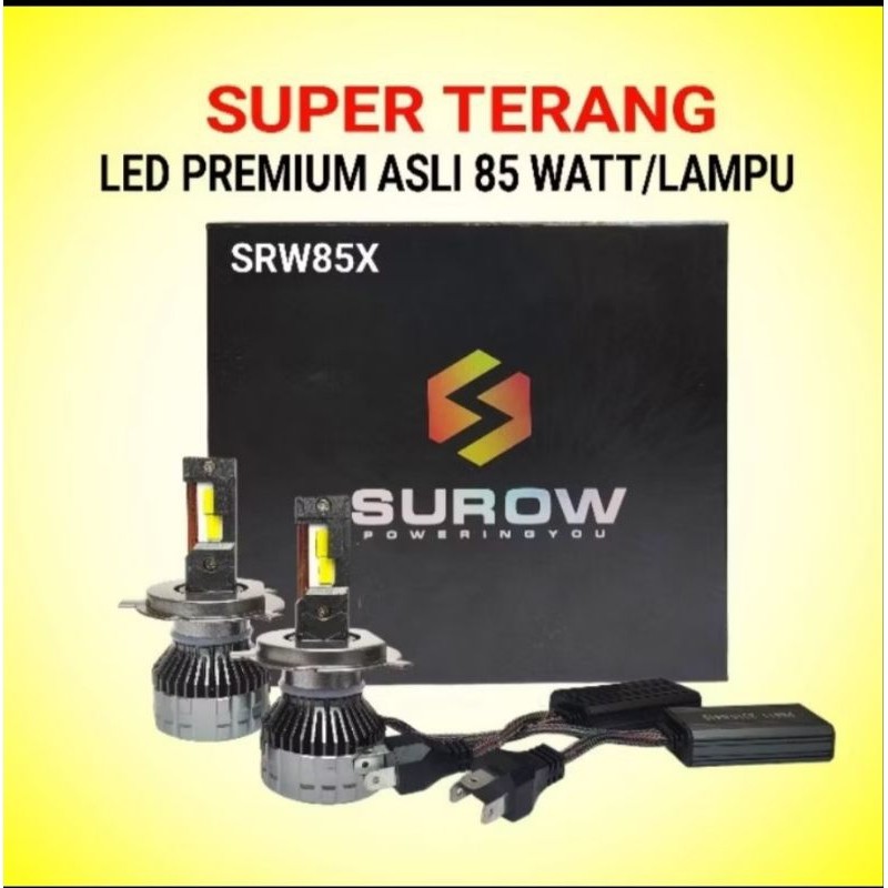 LAMPU LED SUPER TERANG SUROW SRW85X H4 H11 H16 H7 H8 H1 HB3 HB4 HIR2