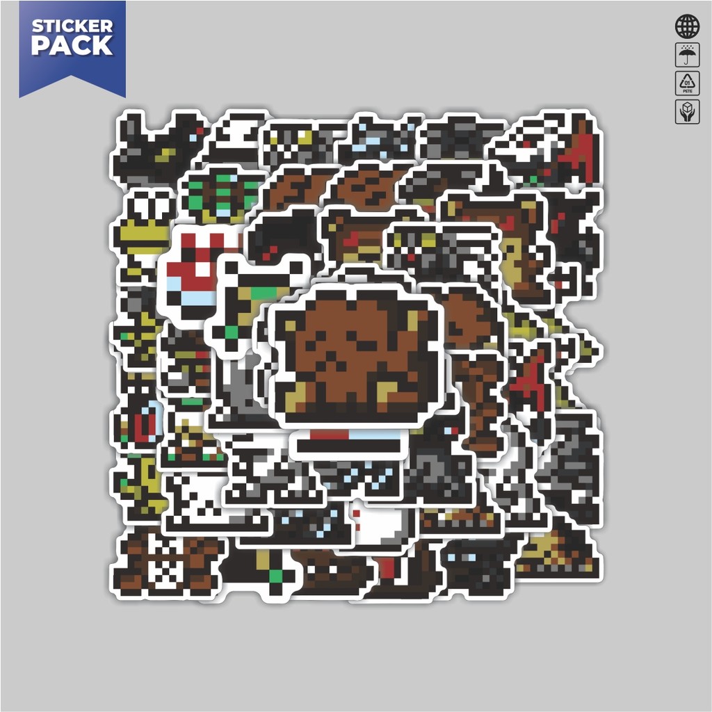 

[100PCS]Stiker Pack Stiker Pixel Digimon V44 Aesthetic Vinyl Anti Air Dekorasi Sticker Laptop Buku Journal Koper Helm Casing HP Gitar Helm Skateboard