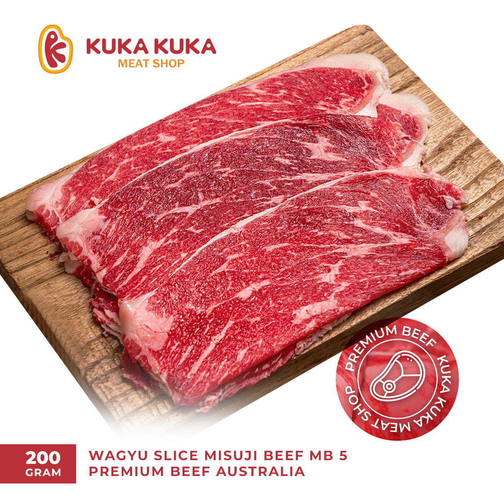 

Kuka - Wagyu Slice Misuji Beef MB 5 - Premium Beef Australia Halal 200gr