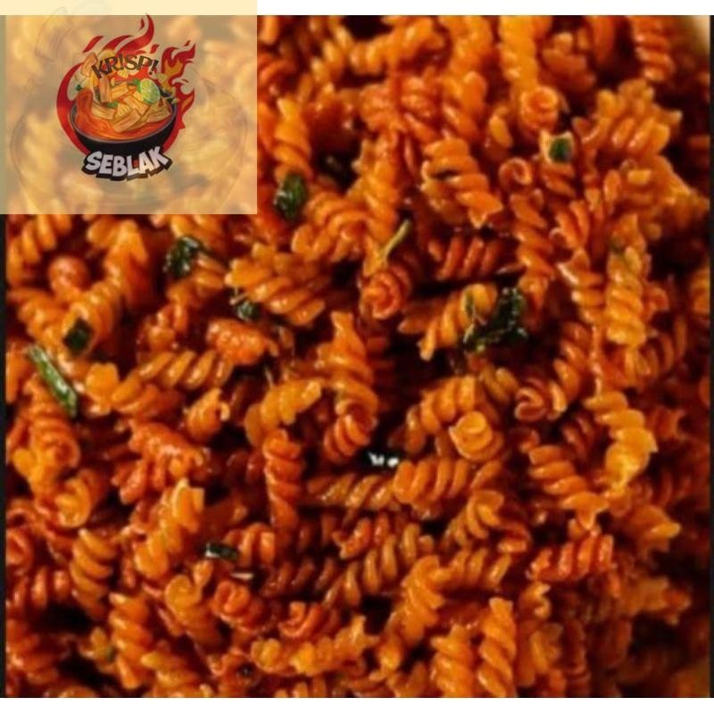 

Seblak krispi Makaroni Spiral/Makaroni ulir pedas Daun Jeruk 1kg.s