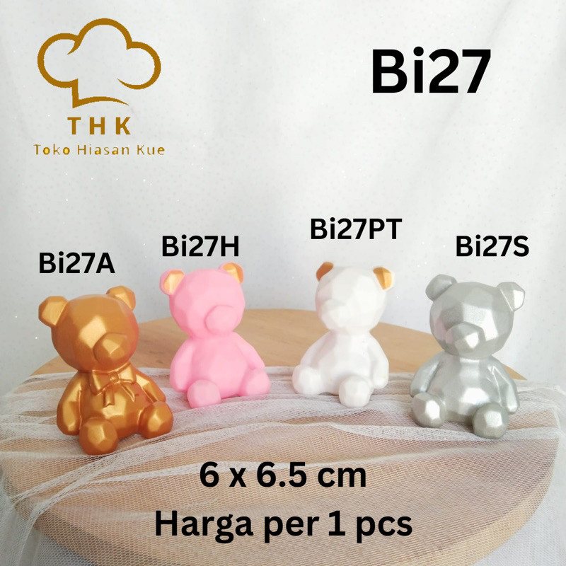 Bi27 - Hiasan Kue Cake Topper Bear Beruang(TALK)