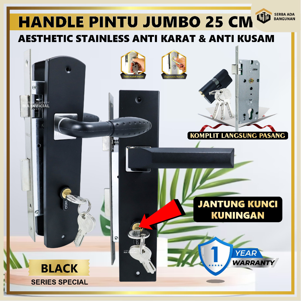 SAB Kunci pintu top grande silinder handle pintu komplit / KUNCI PINTU TOP GRANDE ROYAL 25 CM LARGE 