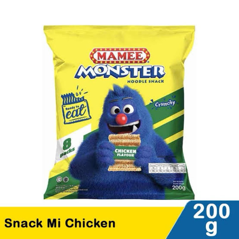 

Mamee Monster Noodles Snack 200g Snack Mie Rasa Ayam / Barbeque