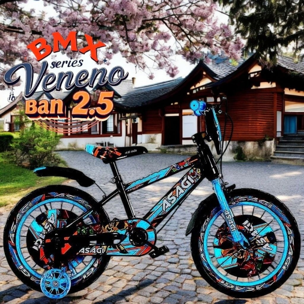 Sepeda BMX anak laki laki 16" Ban  besar usia5 sd8 tahun