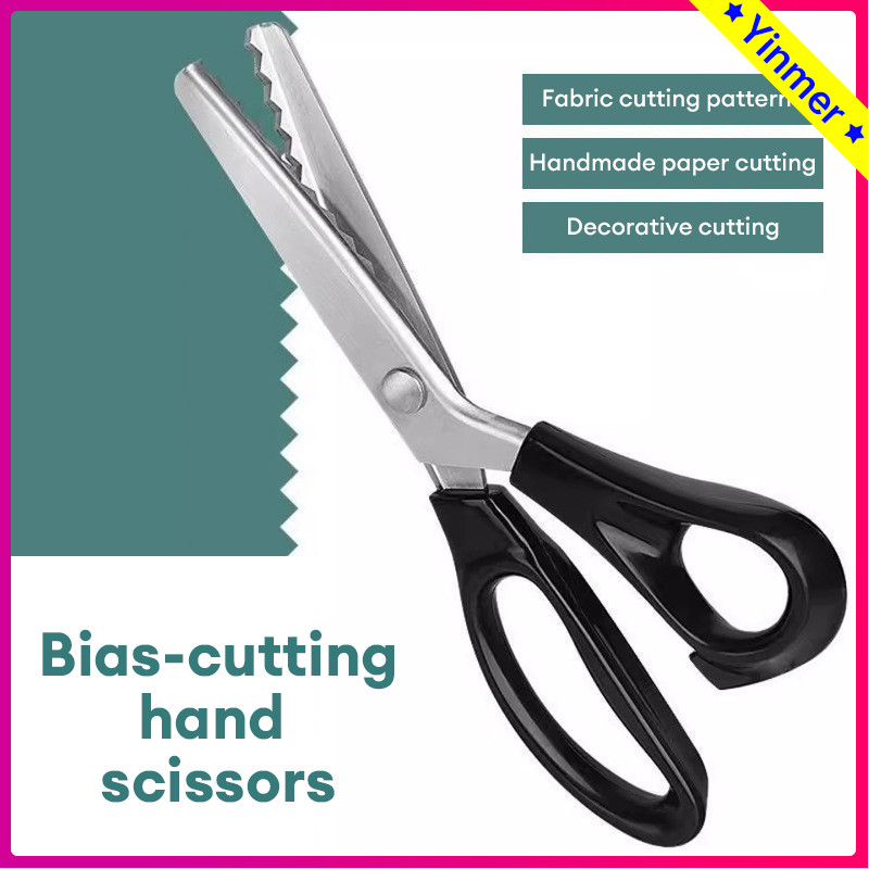 

COD✨Gunting Renda Gunting Jahit Gunting Segitiga Gelombang Gunting Baja Tahan Karat-Yinmer