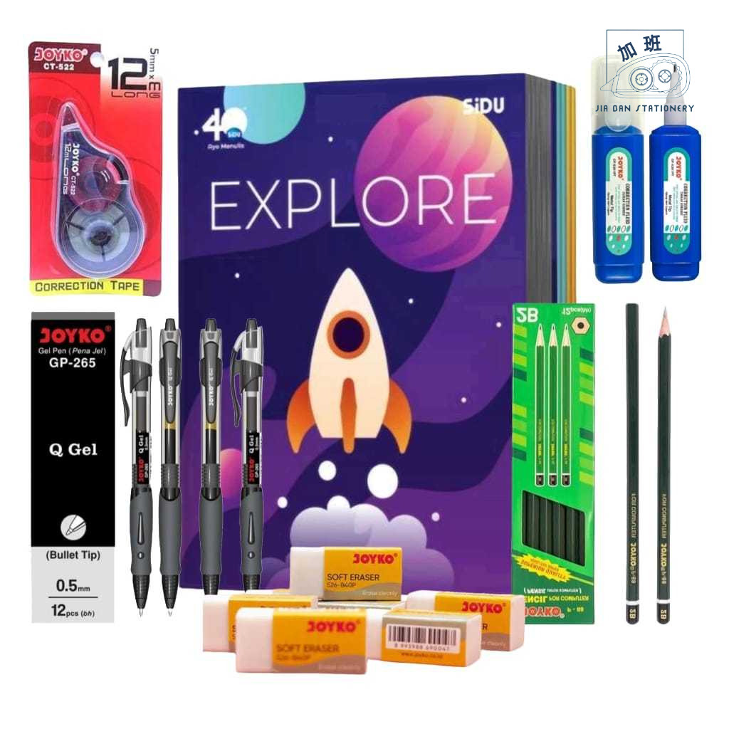 

[PAKET LENGKAP] Set Buku Tulis Alat Tulis JOYKO Perlengkapan Sekolah Siap Pakai | JBS
