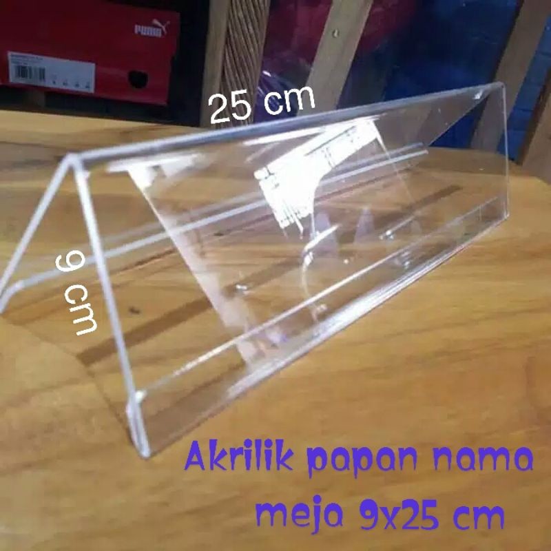 

AKRILIK NAME PLAT TAG PAPAN NAMA MEJA 9X25 CM
