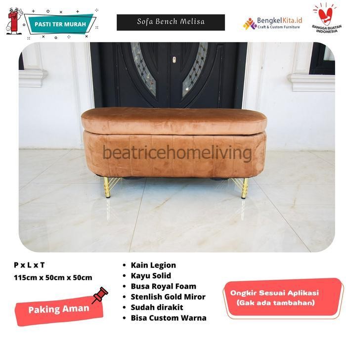 Sofa Storage Box Bench Melisa Minimalis/ Sofa Penyimpanan Aesthetic/ Kursi Box Minimalis Storage - C
