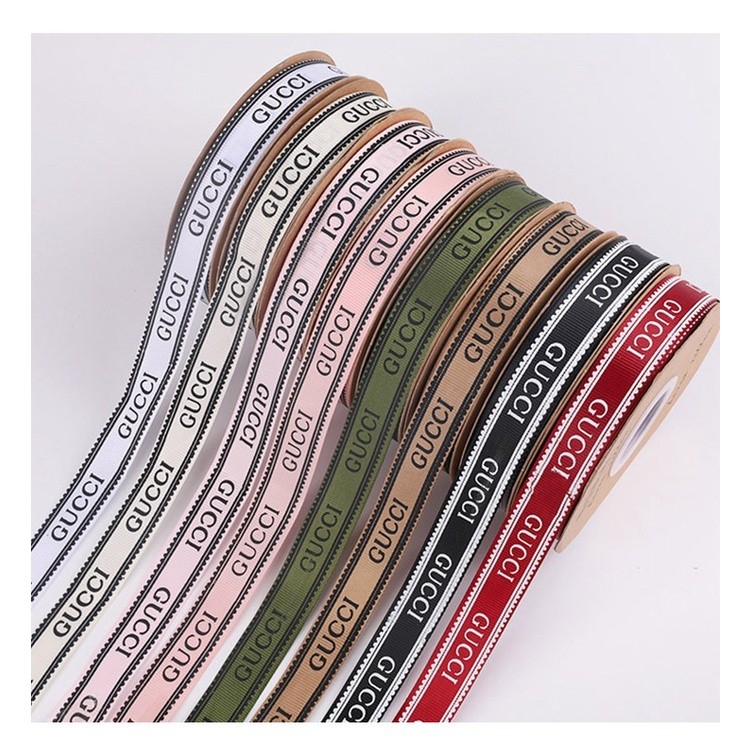 

[1Rol 40Yard] PITA PER ROLL TULISAN Gucci 2CM / pita satin / pita kado / pita bucket