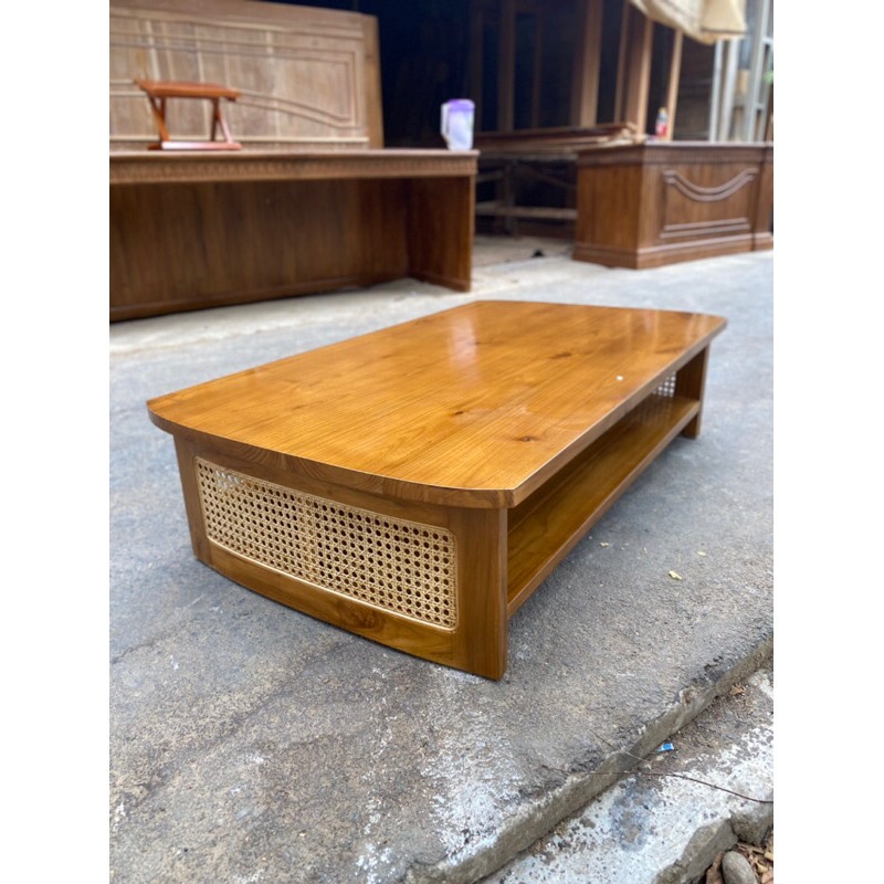 Meja Tamu Lesehan Kayu jati Meja Lantai Kayu Jati Ruang Tamu