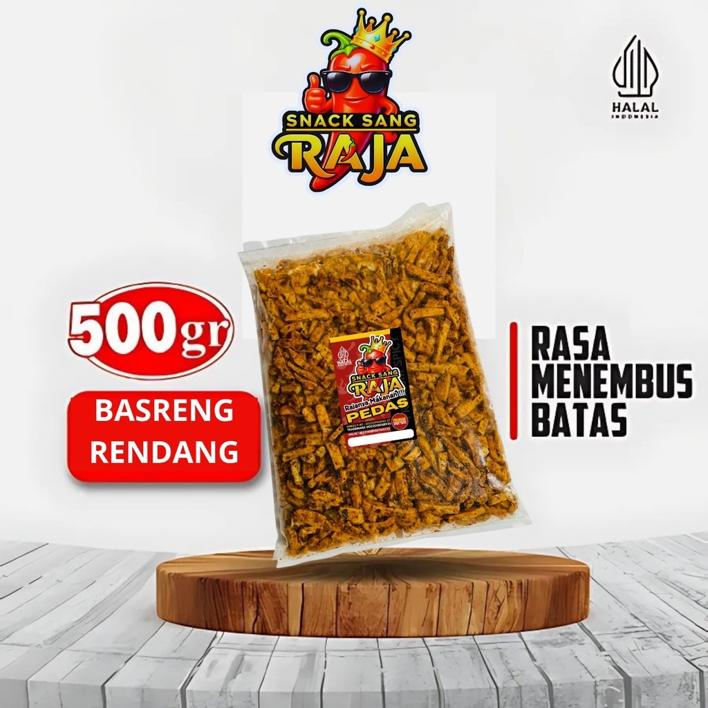 

Snack Sang RAJA - Basreng Rendang Pedas Daun Jeruk 500gr Gurih