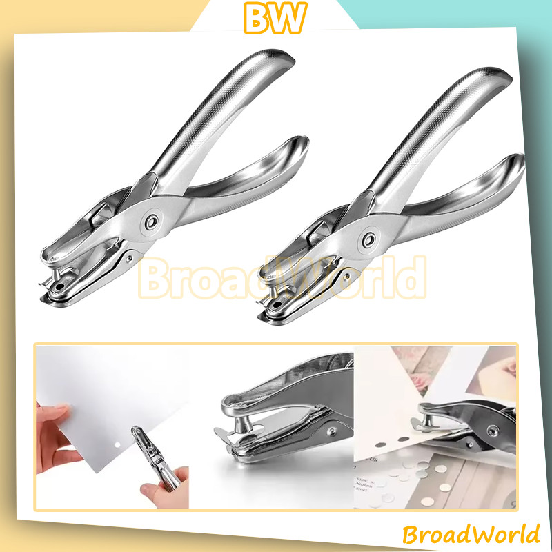 

BW 3mm / 6mm Tiket Puncher Circle Metal Single Hand Held Hole Punch/Hang Tag Satu Lubang Puncher