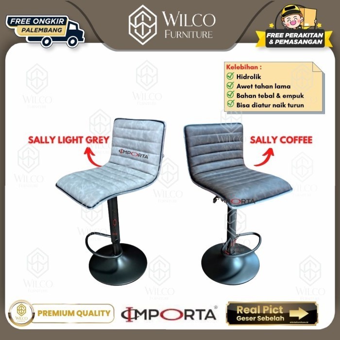 Kursi Bar Hidrolik Importa Sally | Kursi Bar Tinggi | Kursi Bar Hidrolik Kaki Besi