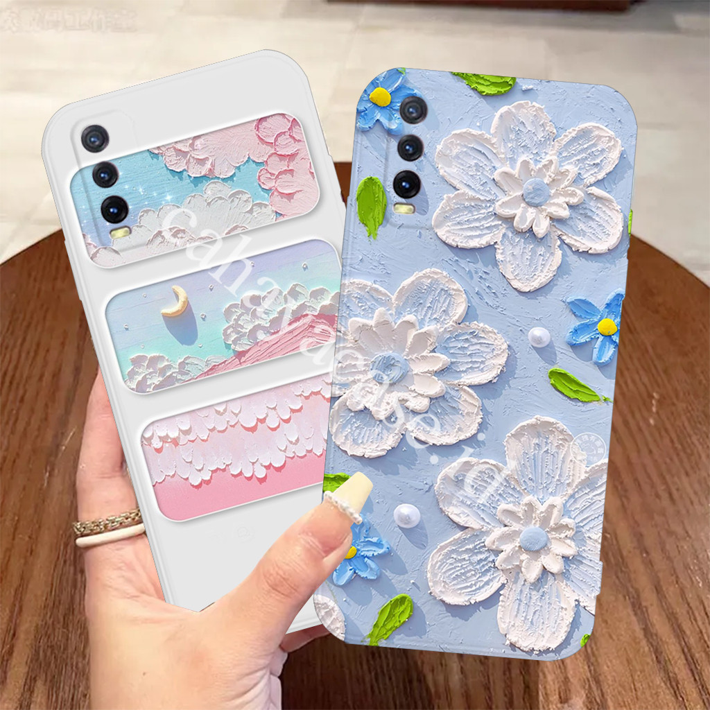 Vivo Y20 Y12s Y20s Softcase - Motif Bung4 C4mpur - Karakter - Case Cewek - Pelindung