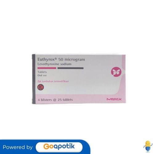 Euthyrox 50 Mcg Box 100 Tablet / Hipotiroid