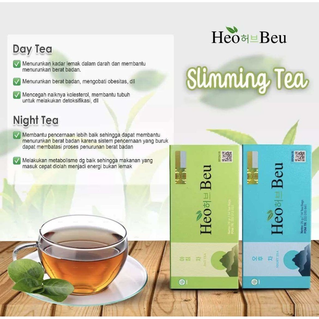 Teh Pelangsing Heo Beu Slimming Tea Diet Penurun Berat Badan Penahan Nafsu Makan Teh Heo Beu 1 Paket