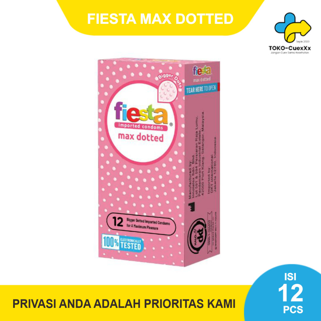Kondom fiesta Max dotted Bergerigi isi 12 pcs