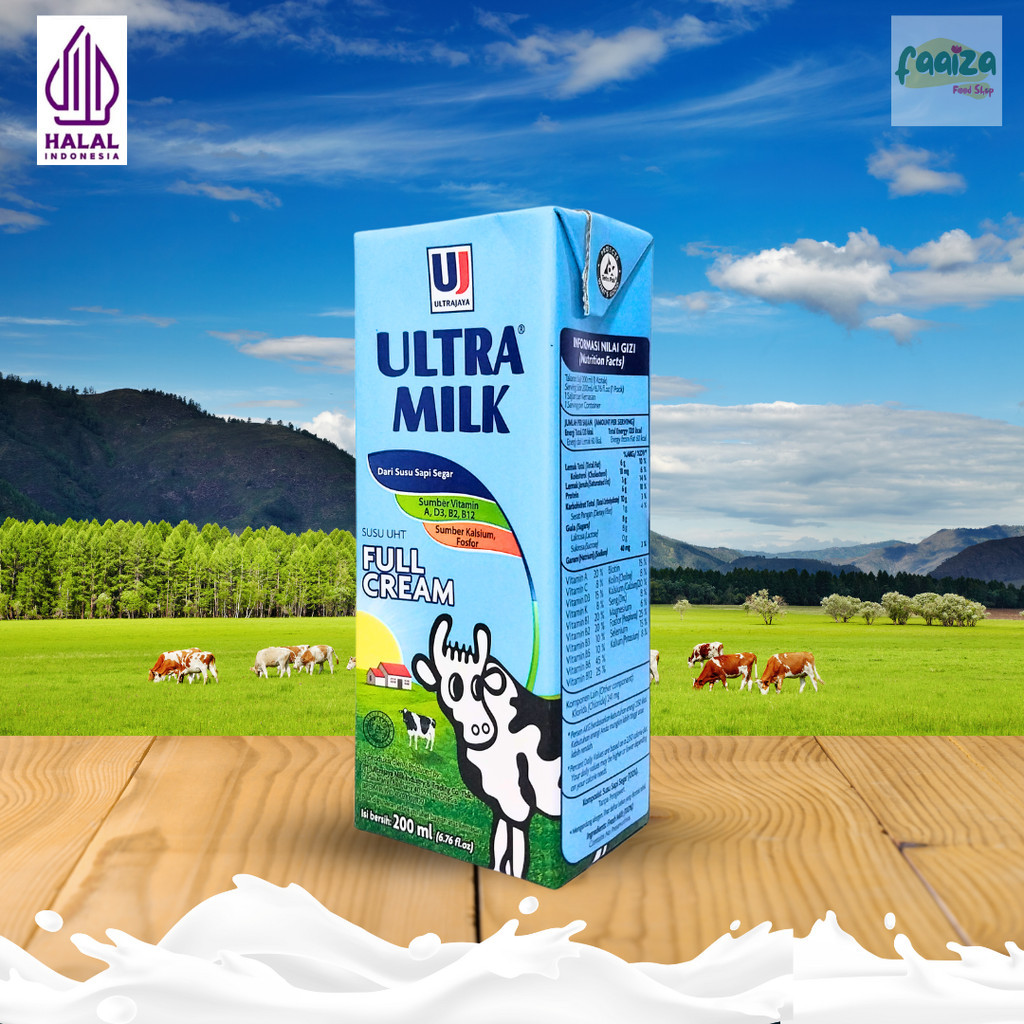 

Ultra Milk Full Cream Plain 200ml UHT Susu Cair