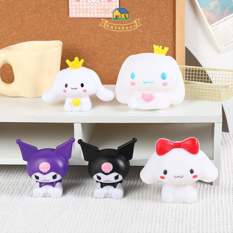 Lampu Figure Kartun Lotso Sanrio Night Light Kawaii 3D LED Cinnamoroll Lampu Tidur Hadiah Lucu/Kartu