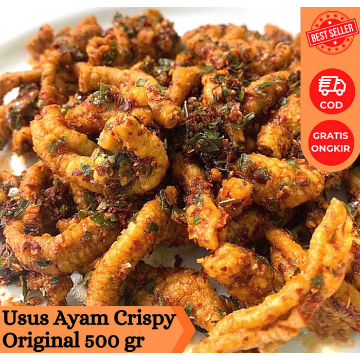 

Kripik Usus Crispy Premium 500 gram Gurih - Pedas
