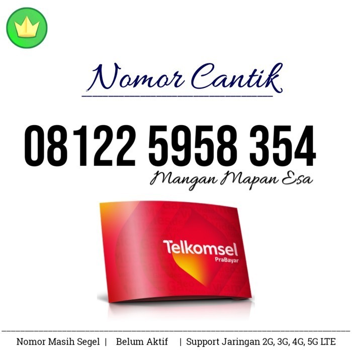 Kartu Perdana Nomor Cantik Telkomsel Simpati 08122 5958 354
