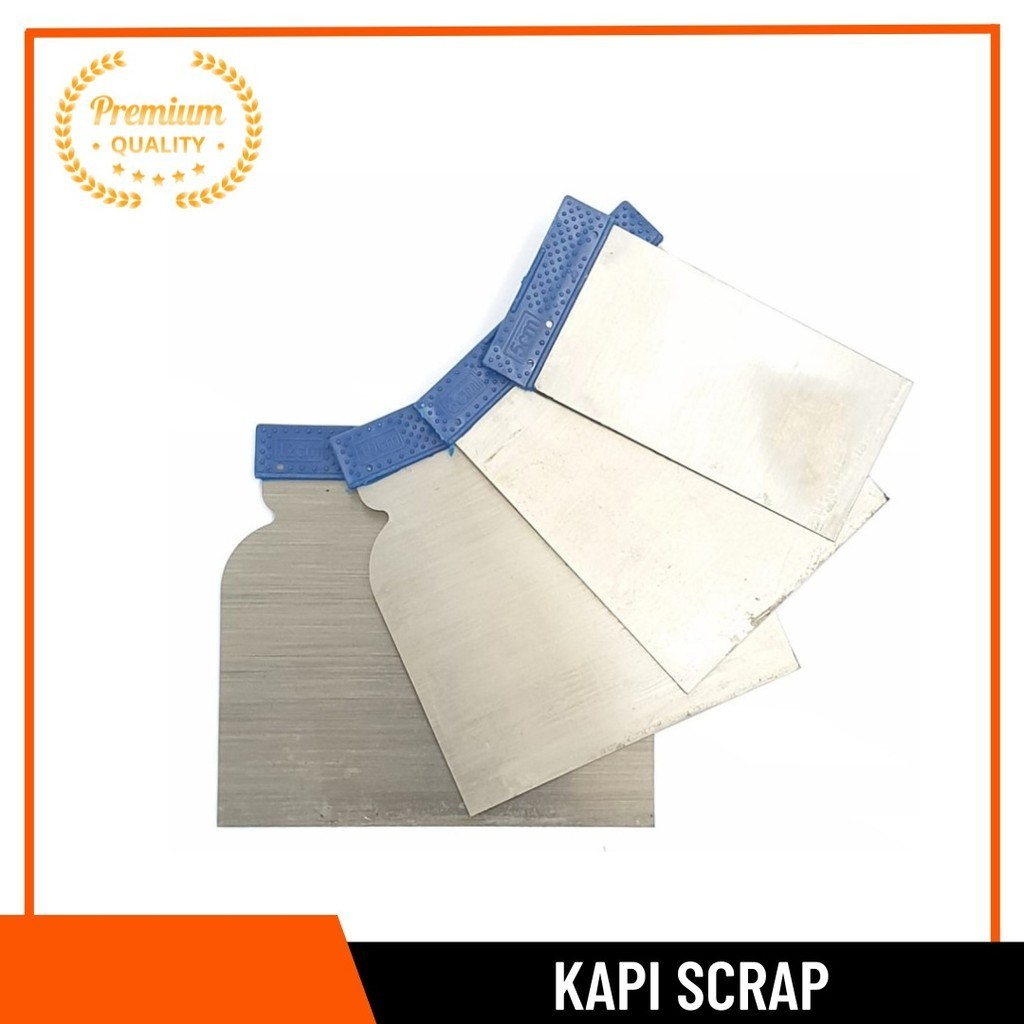Kapi Scrap SET 4 Pcs Kape Sliper Scraper Sekrap Alat Dempul Cat Tusir Aduk Plamir Poles Plester Kayu