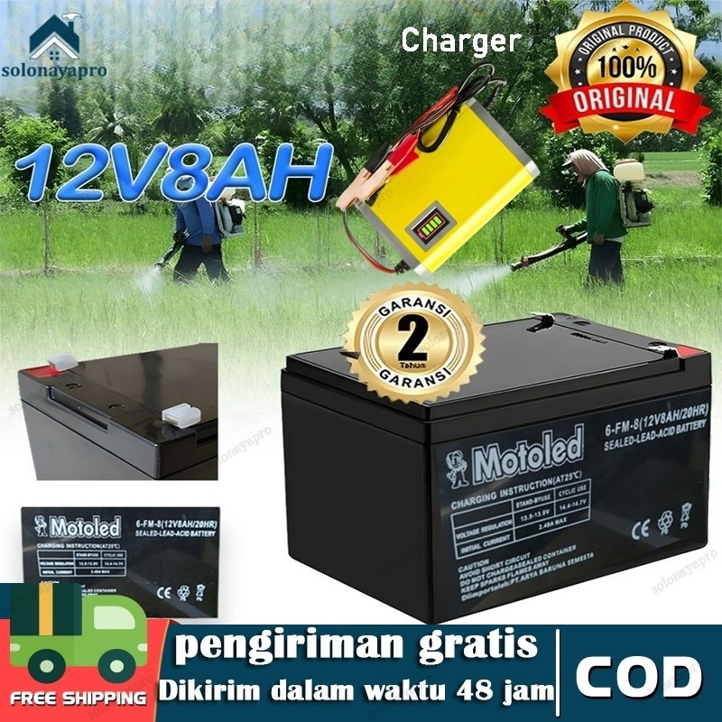 Aki Mobil Mainan 12V8AH ASLI Aki 6V7AH Aki Kering 6 Volt 7AH Garansi 2 tahun Original Bergaransi Res