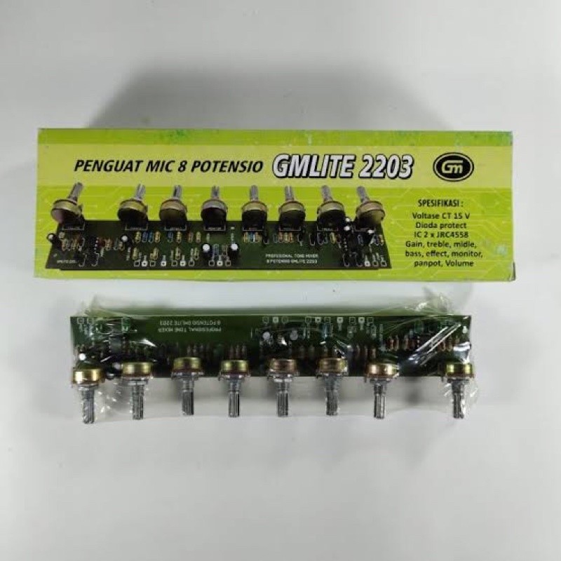 Kit Tone Control Penguat Mic 8 Potensio GMLITE 2203