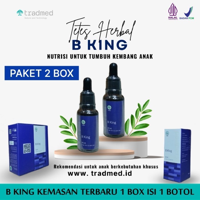 [Paket 2 Box] BKing (Brainking Plus) Nutrisi Otak Herbal Anak Cerdas
