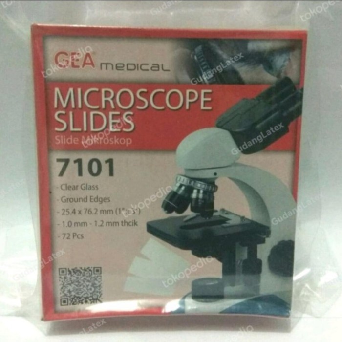 Objek glass 7101 / Mikroscope slide kaca 7101 merah GEA
