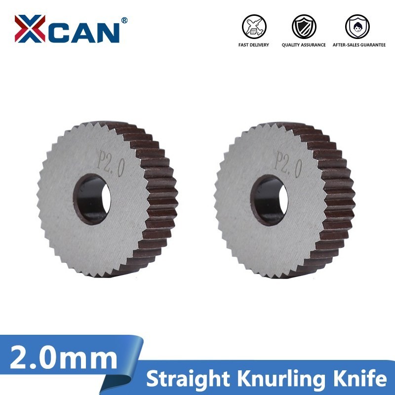 XCAN Wheel Lathe Knurling Tools 2.0mm Gear Shaper Cutter Straight Knurling Knife Inner Hole Embossin