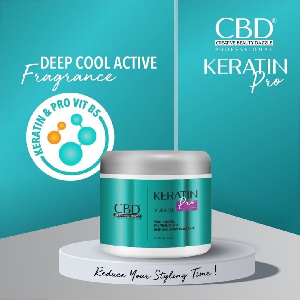 CBD Professional Keratin Pro Daily Use Hair Mask Treatment 500gr 250gr || Masker Rambut CBD Keratin 