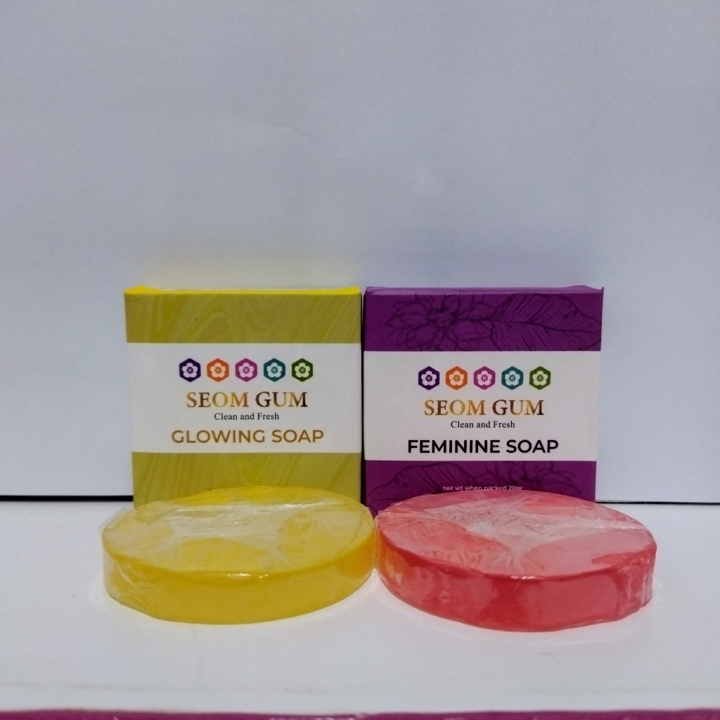 SABUN SEOMGUM 10 PCS / SEOM GUM GLOWING SOAP/FEMININ SOAP KEMASAN POLOS 10 PCS @20GRAM