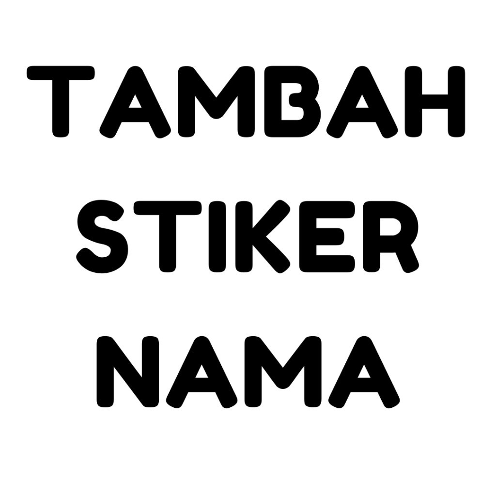 

SATUAN STIKER NAMA UNTUK KAOS DAN JAKET SWEATER HOODIE TULIS DI CATATAN KADB