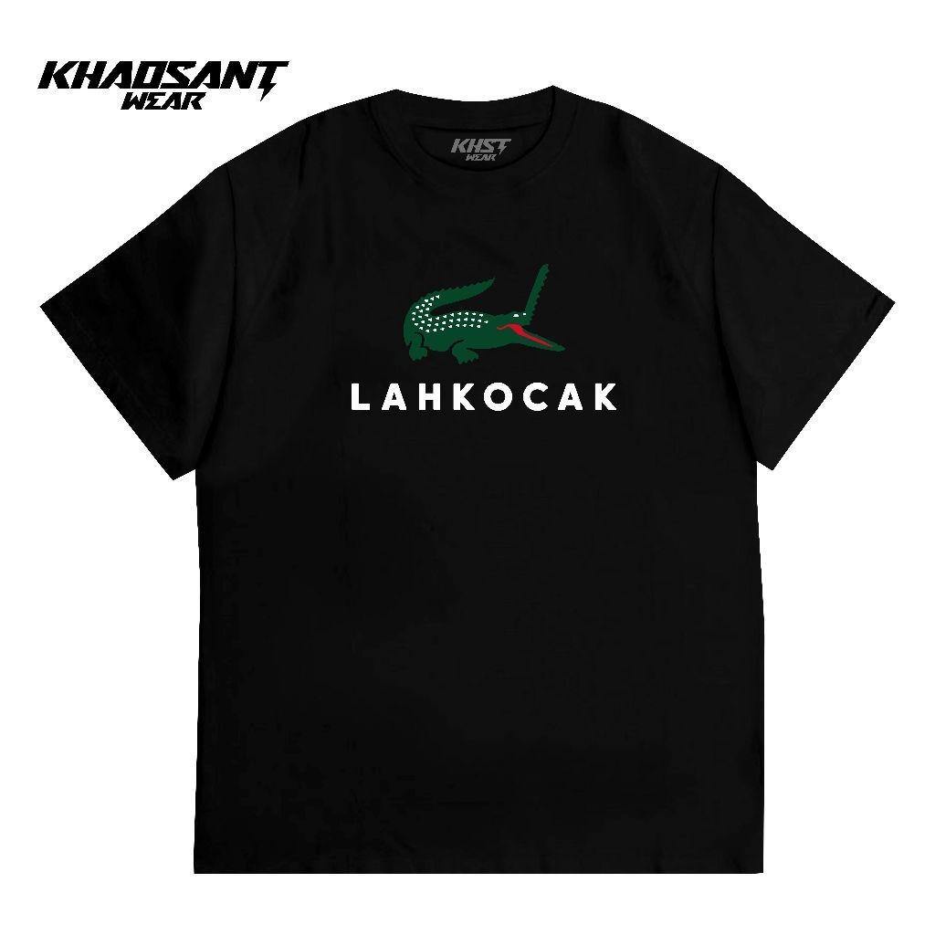 KHAOSANT Tshirt Lah Kocak | Kaos Plesetan Brand Lucu | Baju Parodi Lahkocak