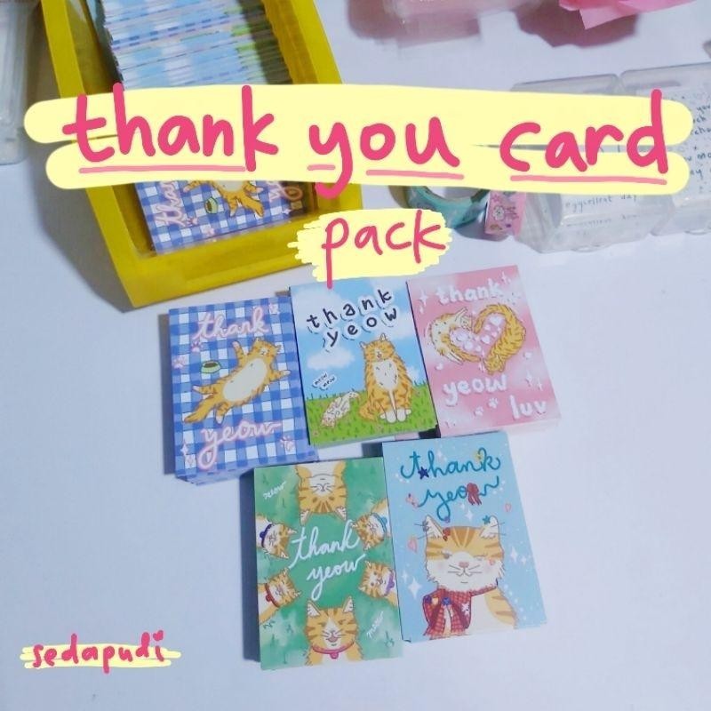 

10pcs - thank you card kucing