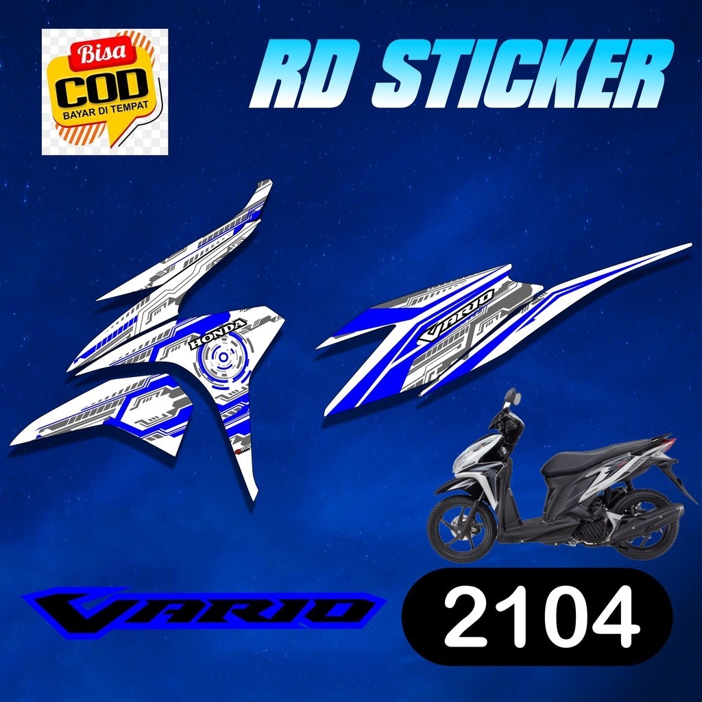 2104 Striping vario 125 old Striping Stiker Lis Decal Motor Vario Techno 125 Racing striping vario t