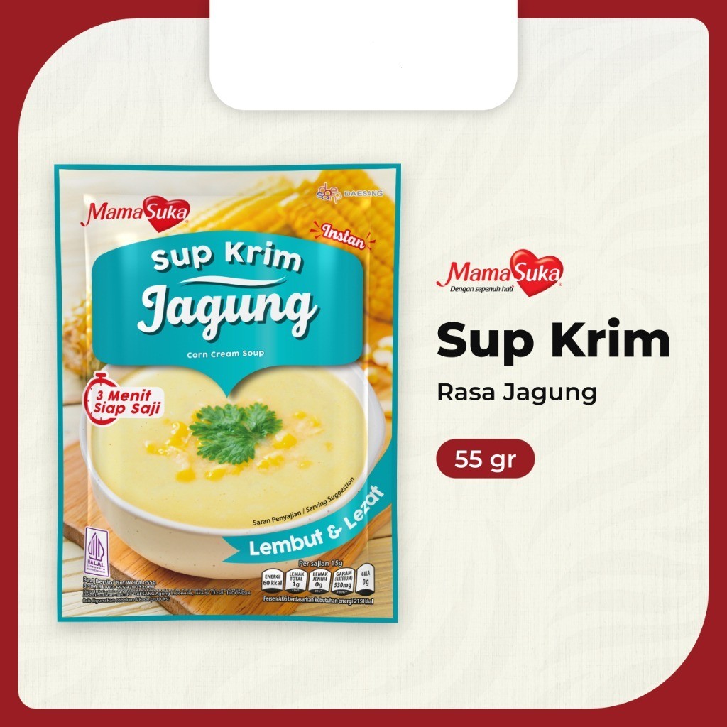 

✨ TOMOTOSTORE ✨ MAMASUKA Sup Krim Jagung / Corn Cream Soup 55 gr