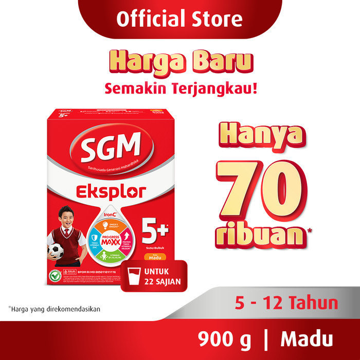 

TERJUAL SGM Eksplor 5+ dengan IronC Susu Bubuk Rasa Madu 900GRAM