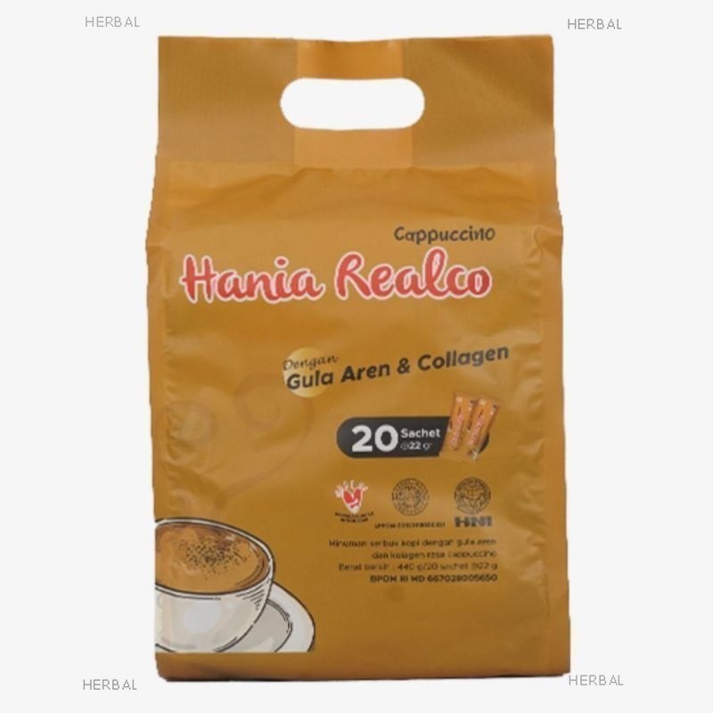 

Kopi Hania Realco Cappucino HAENI HPAI isI 20 Sachet