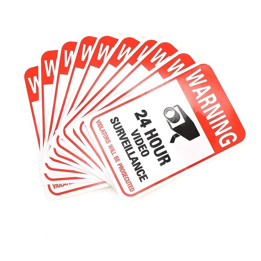 

PVC Video Surveillance 24 Hour Monitor Camera Decals Warning Sticker Warning Signs Stickers
