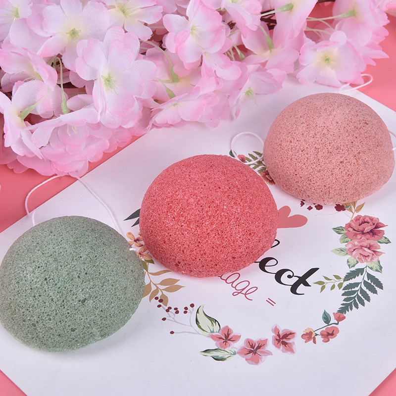 1Pcs Konjac Sponge Natural Konjac Puff Face Wash Cleaning Sponge Makeup Konjac Sponge